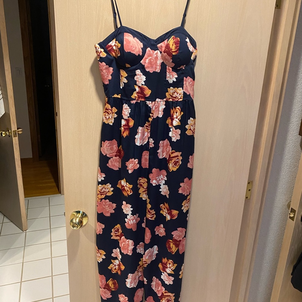 B.O.G. Collective Floral Wide Leg Jumpsuit Size L